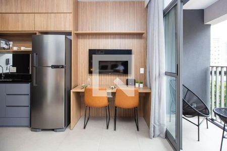 Cozinha de apartamento à venda com 1 quarto, 26m² em Vila Clementino, São Paulo