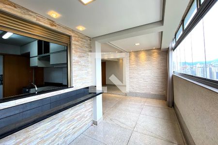 Varanda da Sala de apartamento para alugar com 3 quartos, 96m² em Barro Preto, Belo Horizonte