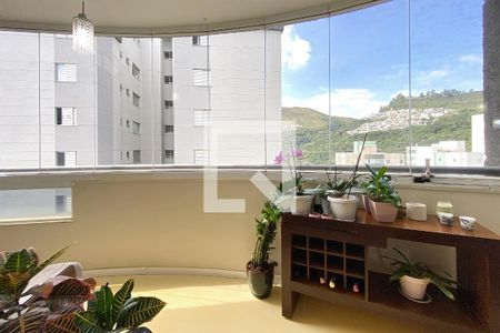 Varanda da Sala de apartamento para alugar com 3 quartos, 85m² em Buritis, Belo Horizonte