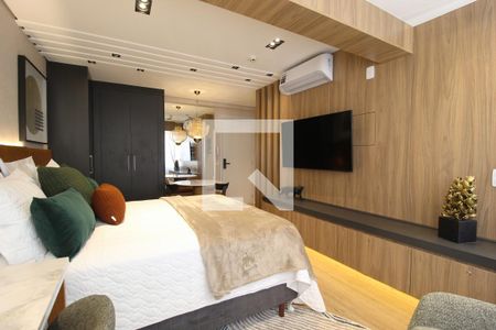 Sala/Quarto de kitnet/studio para alugar com 1 quarto, 29m² em Indianópolis, São Paulo