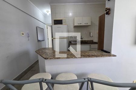 Sala de apartamento para alugar com 1 quarto, 37m² em Boqueirão, Praia Grande