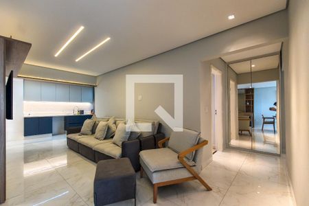 Sala de apartamento para alugar com 4 quartos, 144m² em Guilhermina, Praia Grande