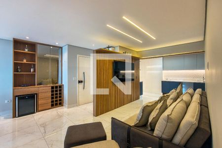 Sala de apartamento para alugar com 4 quartos, 144m² em Guilhermina, Praia Grande