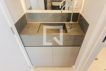 Banheiro da Suíte de apartamento para alugar com 1 quarto, 35m² em Pinheiros, São Paulo