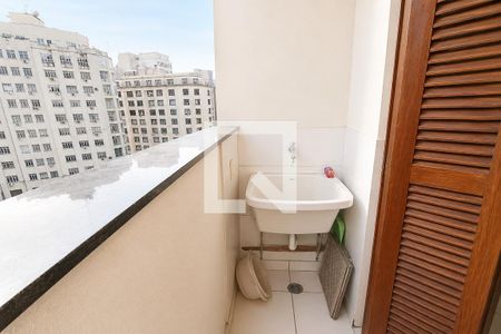 Varanda de kitnet/studio para alugar com 1 quarto, 25m² em Centro Histórico de São Paulo, São Paulo