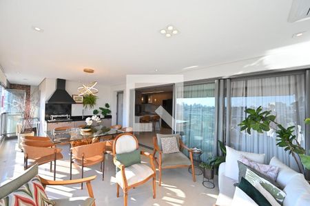 Varanda Gourmet de apartamento à venda com 3 quartos, 133m² em Mirandópolis, São Paulo