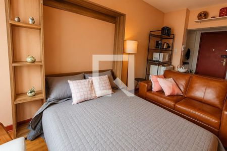 Sala - Dormitório de kitnet/studio à venda com 1 quarto, 32m² em Centro Histórico de São Paulo, São Paulo