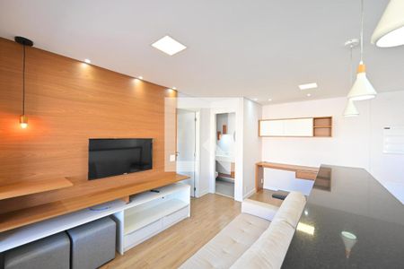 Sala de apartamento à venda com 1 quarto, 49m² em Mirandópolis, São Paulo