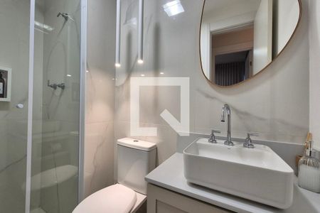 Banheiro de apartamento à venda com 1 quarto, 36m² em Botafogo, Campinas