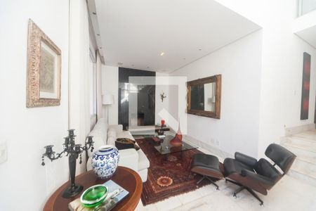 sala de visitas  de casa de condomínio à venda com 4 quartos, 450m² em Ipê, Nova Lima