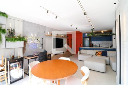Sala / Cozinha de apartamento à venda com 2 quartos, 77m² em Itaim Bibi, São Paulo