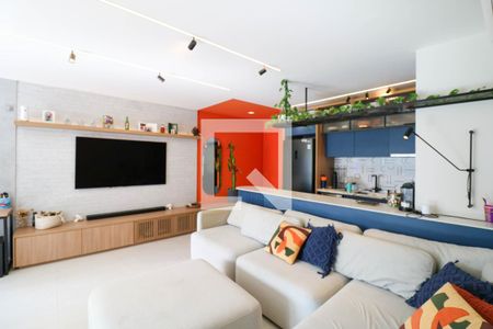 Sala / Cozinha de apartamento à venda com 2 quartos, 77m² em Itaim Bibi, São Paulo