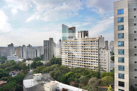 Sala - vista  de apartamento para alugar com 3 quartos, 120m² em Funcionários, Belo Horizonte