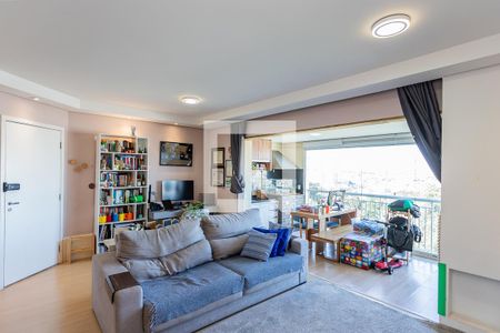 Sala e varanda extendida de apartamento à venda com 2 quartos, 85m² em Jardim Santo Elias, São Paulo