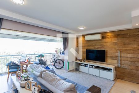 Sala e varanda extendida de apartamento à venda com 2 quartos, 85m² em Jardim Santo Elias, São Paulo