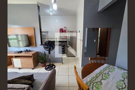 Sala de apartamento para alugar com 1 quarto, 36m² em Boqueirão, Praia Grande