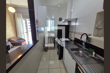 Cozinha de apartamento para alugar com 1 quarto, 36m² em Boqueirão, Praia Grande