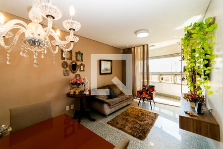 Sala de apartamento à venda com 3 quartos, 83m² em Lourdes, Belo Horizonte