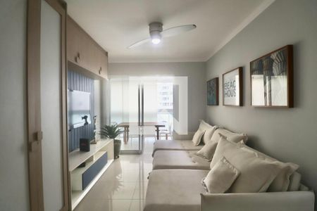 Sala de apartamento para alugar com 2 quartos, 99m² em Vila Alzira, Guarujá