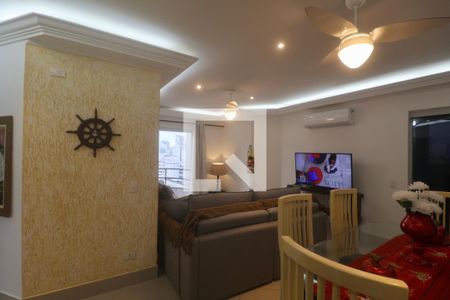 Sala de apartamento para alugar com 3 quartos, 150m² em Jardim Las Palmas, Guarujá