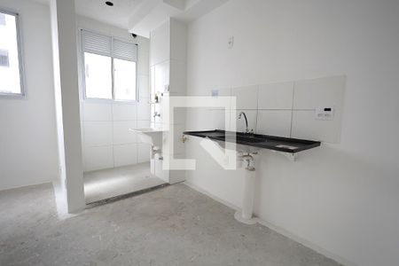 Cozinha de apartamento à venda com 2 quartos, 37m² em Jardim, Santo André