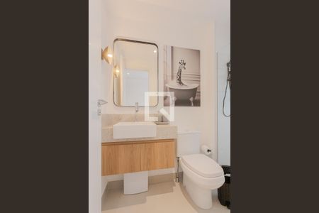 Banheiro de kitnet/studio à venda com 1 quarto, 30m² em Jardim Paulista, São Paulo
