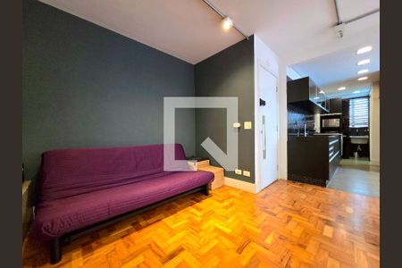 Sala de apartamento à venda com 1 quarto, 80m² em Indianópolis, São Paulo