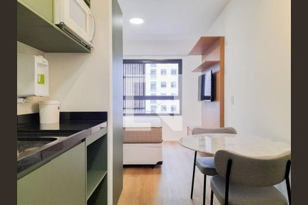 Cozinha de kitnet/studio à venda com 1 quarto, 20m² em Jardim das Acacias, São Paulo