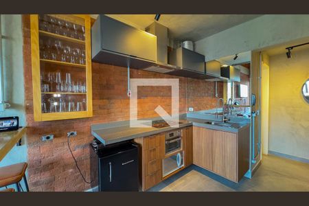 Sala e Cozinha de apartamento para alugar com 1 quarto, 45m² em Cidade Monções, São Paulo