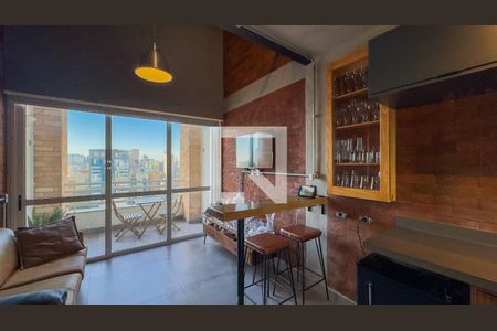 Sala e Cozinha de apartamento para alugar com 1 quarto, 45m² em Cidade Monções, São Paulo
