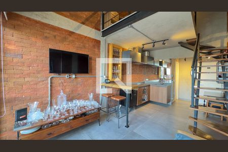 Sala e Cozinha de apartamento para alugar com 1 quarto, 45m² em Cidade Monções, São Paulo