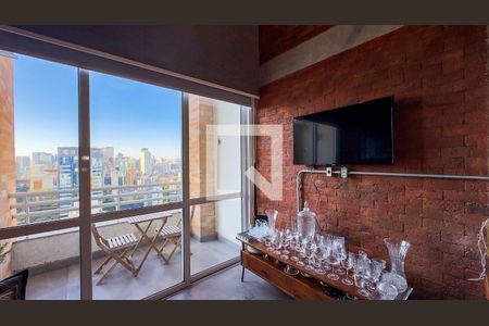 Sala e Cozinha de apartamento para alugar com 1 quarto, 45m² em Cidade Monções, São Paulo