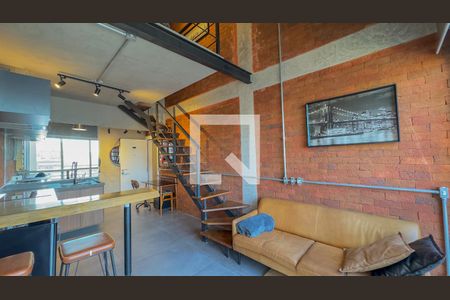 Sala e Cozinha de apartamento para alugar com 1 quarto, 45m² em Cidade Monções, São Paulo