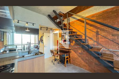 Sala e Cozinha de apartamento para alugar com 1 quarto, 45m² em Cidade Monções, São Paulo