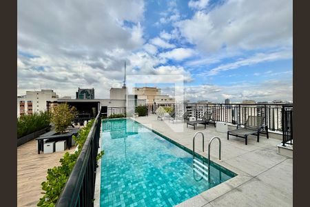 Piscina  de apartamento para alugar com 1 quarto, 40m² em Pinheiros, São Paulo