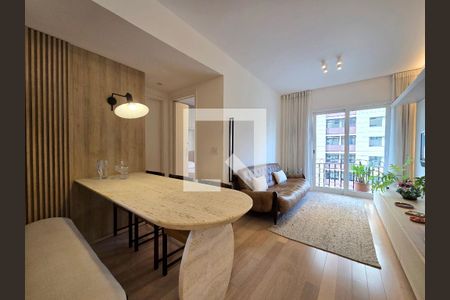 Sala de apartamento à venda com 1 quarto, 40m² em Chácara Itaim, São Paulo