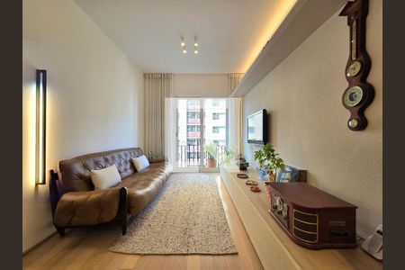Sala de apartamento à venda com 1 quarto, 40m² em Chácara Itaim, São Paulo