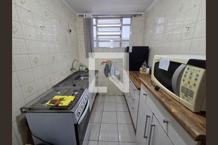 Cozinha de apartamento para alugar com 1 quarto, 38m² em Guilhermina, Praia Grande