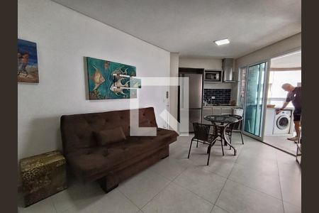 Sala de apartamento para alugar com 1 quarto, 45m² em Pompéia, Santos