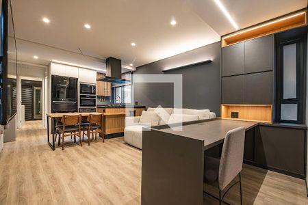 Sala/Cozinha de apartamento à venda com 1 quarto, 51m² em Cerqueira César, São Paulo