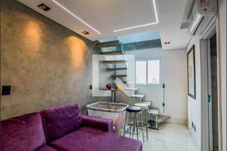 Sala de apartamento à venda com 2 quartos, 100m² em Jardim Cristiane, Santo André