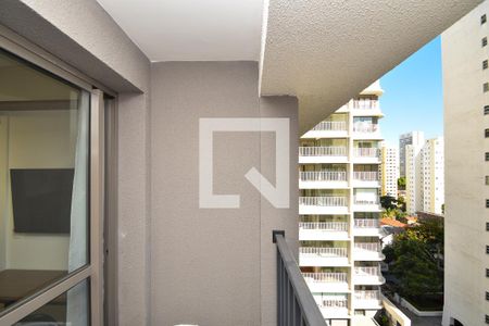 varanda sala de kitnet/studio para alugar com 1 quarto, 25m² em Pinheiros, São Paulo