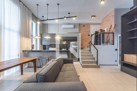 Sala de apartamento para alugar com 1 quarto, 85m² em Cidade Monções, São Paulo