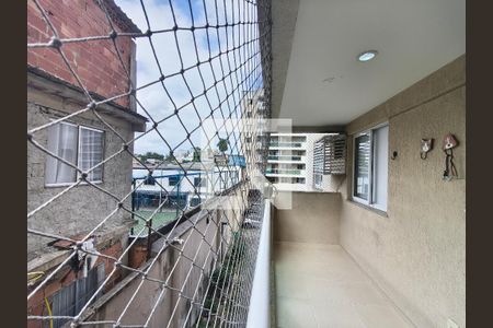 varanda -Sala de apartamento à venda com 3 quartos, 77m² em Taquara, Rio de Janeiro