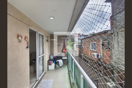 varanda -Sala de apartamento à venda com 3 quartos, 77m² em Taquara, Rio de Janeiro