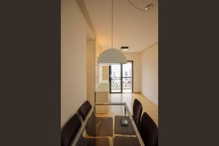 Sala de estar e sala de jantar de apartamento para alugar com 1 quarto, 50m² em Chácara Santo Antônio (zona Sul), São Paulo