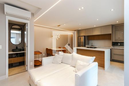 Sala de apartamento para alugar com 1 quarto, 61m² em Chácara Santo Antônio, São Paulo
