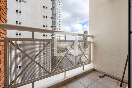 Sala/Cozinha - Varanda de apartamento para alugar com 1 quarto, 44m² em Paraíso, São Paulo