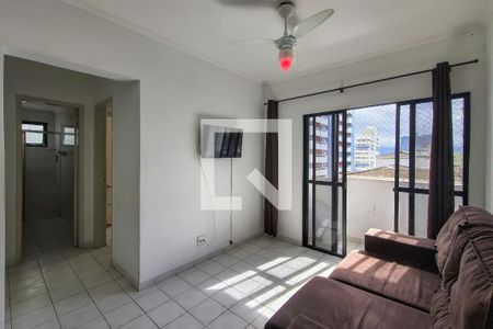 Sala de apartamento para alugar com 1 quarto, 50m² em Guilhermina, Praia Grande