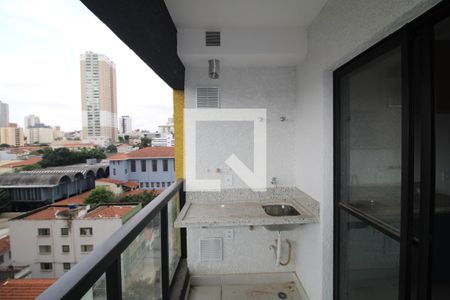 Sala / Cozinha - Varanda de apartamento para alugar com 1 quarto, 25m² em Vila Dom Pedro Ii, São Paulo